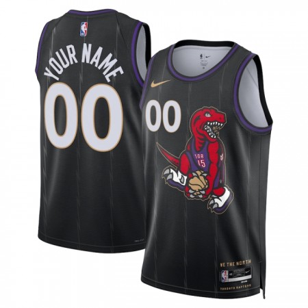 Maillot Basket Homme Toronto Raptors Personnalisé 2024-25 Nike City Edition Noir Swingman